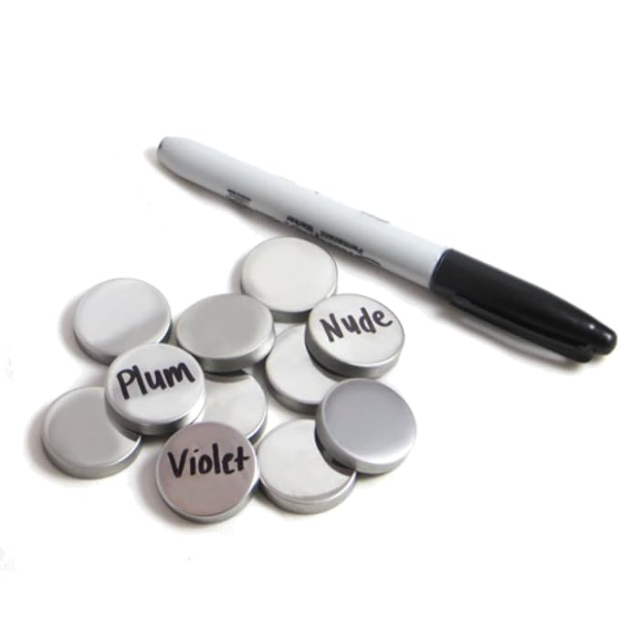 Silver Empty Round Metal Pans 60 Pack for Eyeshadow Palette Magnetic Makeup Palette (26mm)-Velvo Beauty