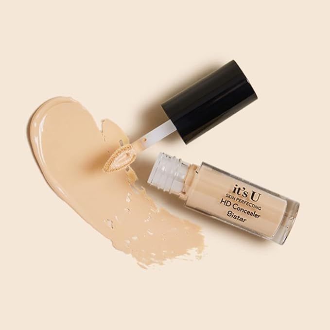 Sistar it's U Skin Perfecting HD Concealer Full Coverage Lightweight Long Lasting Correcting Liquid Contour Cover Masker Makeup 5 ml / 0.17 fl. oz (Tan)-Velvo Beauty