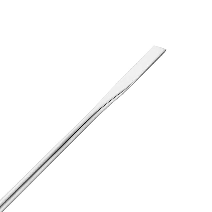 2Pcs Stainless Steel Cosmetic Mixing Makeup Spatula Nail Art Palette Stick Stirring Rod Mixer Artist Tool for Beauty Salon Color Cream Mixing Professional and Personal Use, Silver-Velvo Beauty