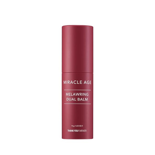 THANKYOU FARMER Miracle Age Melawring Dual Balm, Korean Eye Cream for Face, Fast-absorbing Anti Wrinkle Balm Stick, Crows Feet Eye treatment Product, Fine Lines Lifting, 0.35oz-Velvo Beauty