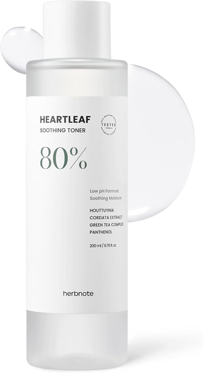 Heartleaf Soothing Moisture Toner - Low pH, 80% Heartleaf Extract, Enriched with Houttuynia Cordata & Green Tea, Clinically Tested, No Irritation - Ideal for Sensitive Skin, 6.76 f l. oz-Velvo Beauty
