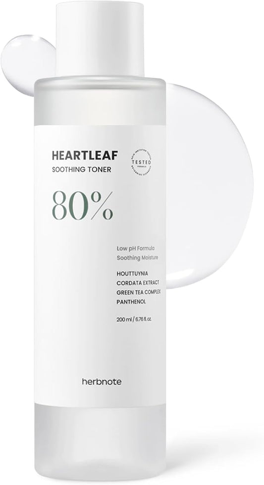 Heartleaf Soothing Moisture Toner - Low pH, 80% Heartleaf Extract, Enriched with Houttuynia Cordata & Green Tea, Clinically Tested, No Irritation - Ideal for Sensitive Skin, 6.76 f l. oz-Velvo Beauty