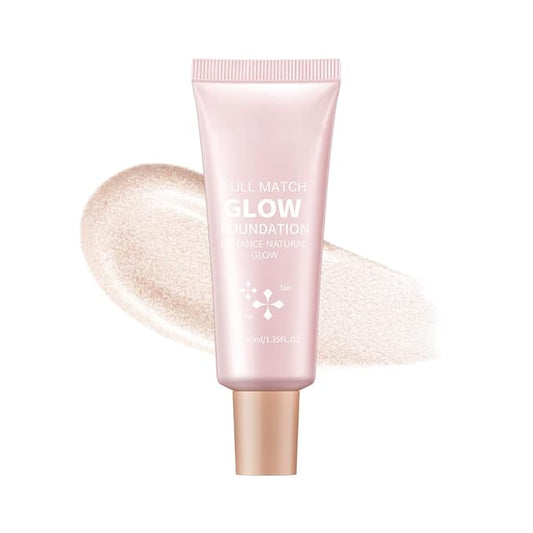 Full Match Glow Foundation, Enhance Foundation Natural Glow, Professional Coverage for a Flawless Look (Fair, Large)-Velvo Beauty