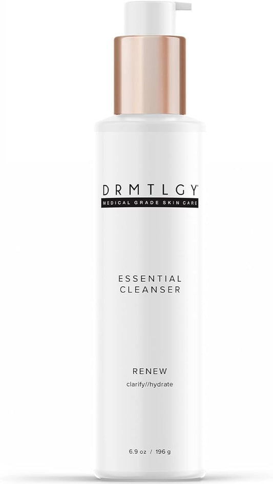 DRMTLGY Essential Facial Cleanser - Gentle Face Cleanser and Face Wash for Women and Men with Anti-Aging Peptides & Hyaluronic Acid. 6.9 fl oz-Velvo Beauty
