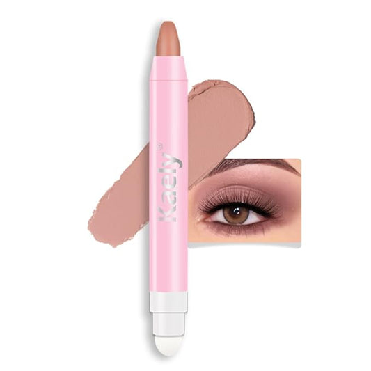 Kaely 2in1 Cream Eye Shadow Brightener Sticks for Eyes, Pencil Eyeshadow Applicator Stick Waterproof Pigmented, Eye Shadow Palette Highlighter Makeup, sombras para ojos, 23 Putty Matte-Velvo Beauty