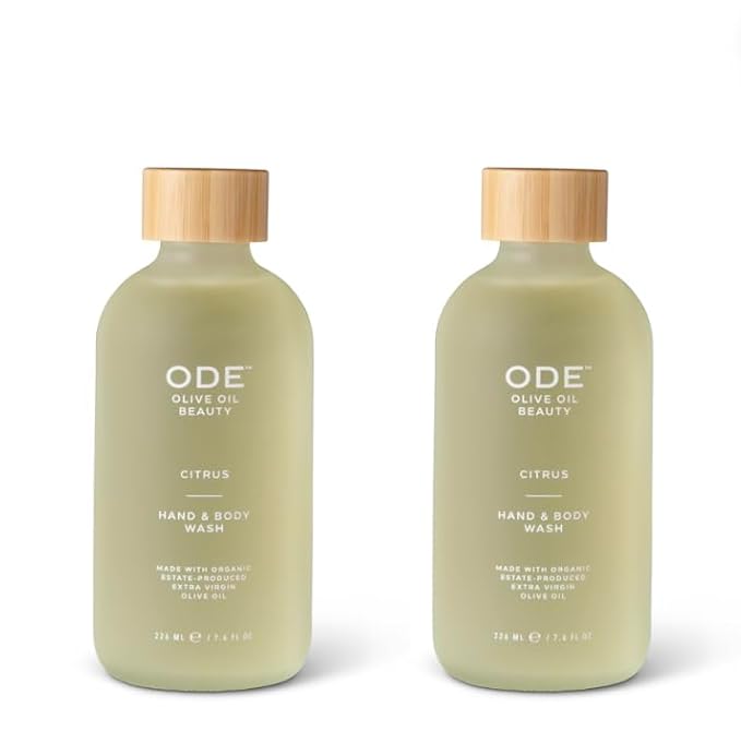McEvoy Ranch Citrus Hand & Body Wash (2-pack) by ODE Olive Oil Beauty, Organic EVOO, California Made, Nourishing Foaming Wash-Velvo Beauty
