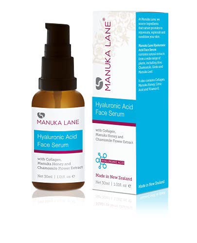 Hyaluronic Acid Serum for Face and Neck with Collagen, Manuka Honey & Chamomile Flower Extract | Plant Based Formula | Carefully formulated to keep your skin young and healthy!-Velvo Beauty