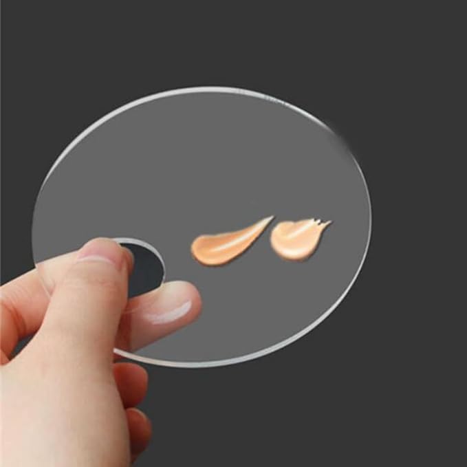 3 PCS Acrylic Cosmetic Makeup Palette Liquid Foundation Mixing Palette Art nail Palette Pigment for Nail Art Beauty Salon Color Cream Liquid Foundation Mixing Palette-Velvo Beauty