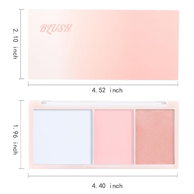 3 IN 1 Brown Nude Face Highlight Bronzer Powder Palette for Face Cheeks Contour Brightening, Buildable Matte Coverage Natural Makeup,Ultra Sculpt Nose Shadow Eyeshadow Primer-Nude-Velvo Beauty