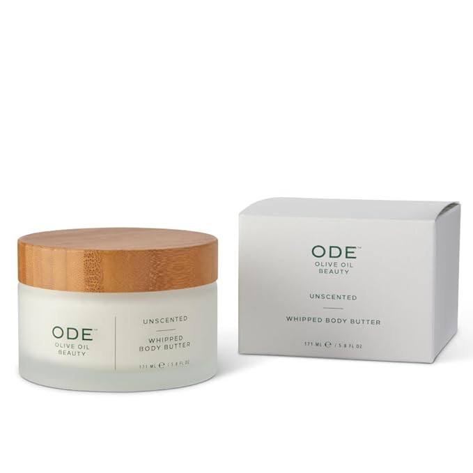 McEvoy Ranch Whipped Body Butter | ODE Olive Oil Beauty | 5.8 FL OZ | Crafted with Organic EVOO, Hyaluronic Acid, Organic Shea & Cocoa Butters | Nourishing, Brightening, Firming (Unscented)-Velvo Beauty