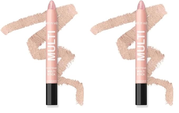 wet n wild Color Icon Cream Eyeshadow Multi-Stick, Moisturizing, Nourishing Velvety Cream-to-Powder Buildable & Blendable Formula, Cruelty-Free & Vegan - Peachy Crush (Pack of 2)-Velvo Beauty