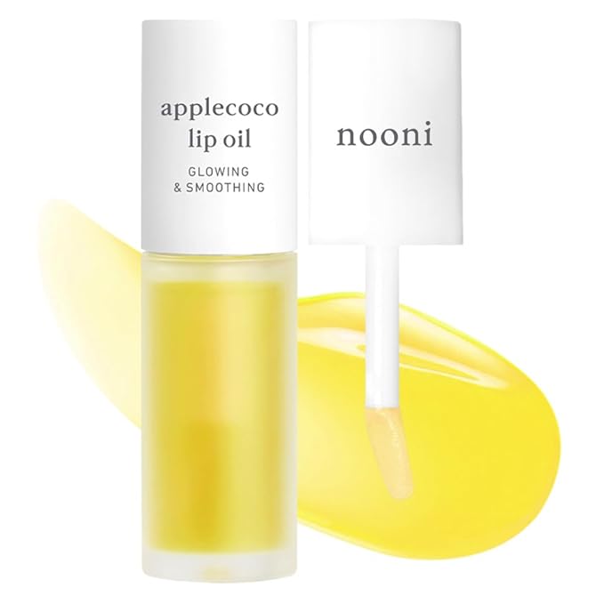 NOONI Korean Lip Oil - Applecoco | Lip Stain, Gift, Long-Lasting, Moisturizing, Plumping, Revitalizing for Dry Lips, Waterproof, No Peel Off, Korean Lip Tint, Clear Lips, Mother's Day, 0.12 Fl Oz-Velvo Beauty