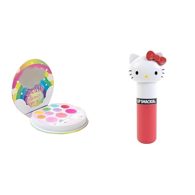 Lip Smacker Unicorn Eyeshadow Palette & Hello Kitty Cheerful Cherry Lip Balm Bundle-Velvo Beauty