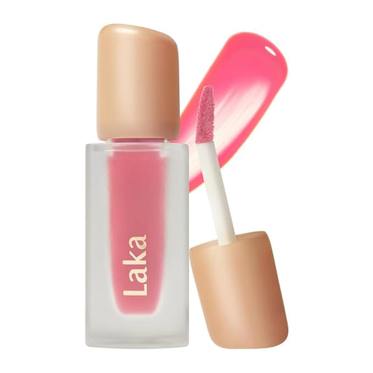 Laka Fruity Glam Tint, 4.5g/0.15 oz., Glowing Lip Stain with Wide Color Spectrum, Hydrating & Lightweight Texture, Long-Lasting Bold Stain, Non-Sticky, Vegan, K-Beauty (#119 Dreaming)-Velvo Beauty