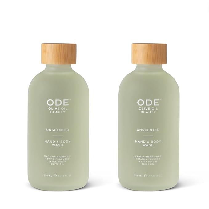 McEvoy Ranch Unscented Hand & Body Wash (2-pack) by ODE Olive Oil Beauty, Organic EVOO, California Made, Nourishing Foaming Wash-Velvo Beauty