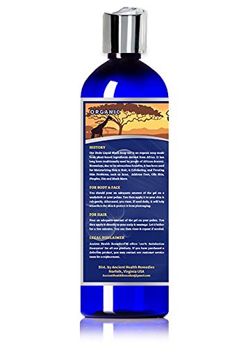Organic, Anti-Bacterial OSE DUDU LIQUID BLACK SOAP GEL 1 LB (16 oz) Acne Eczema Dry Skin Psoriasis Scar Removal Face and Body Wash Skin Care (GHANA)-Velvo Beauty