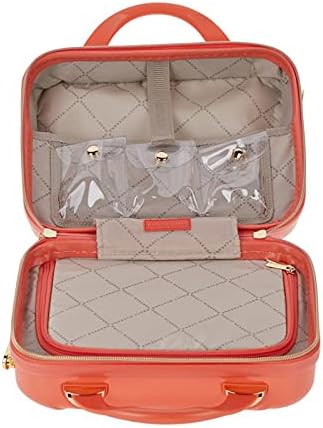2-in-1 Essential St. Tropez Design Beauty Case - Black/Cream Python, Rose Gold-Velvo Beauty