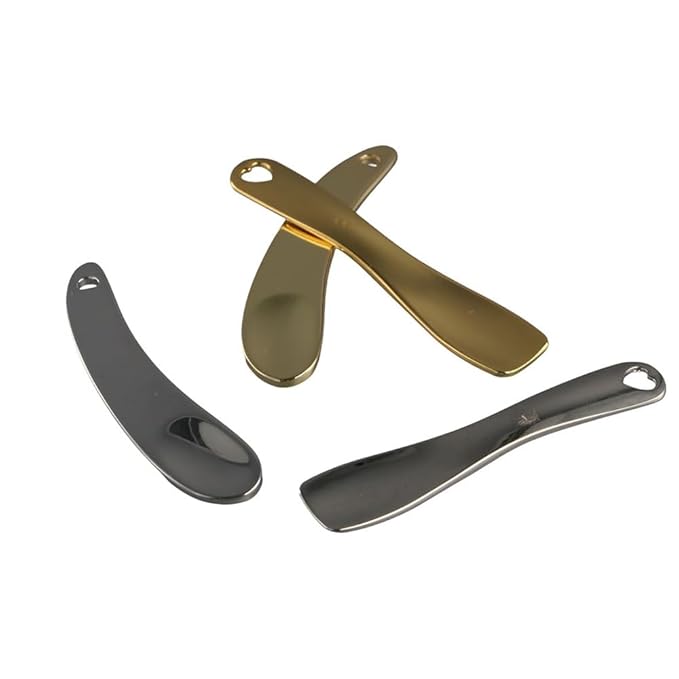 4Pcs Metal Cosmetic Spoon,Reusable Mini Zinc Alloy Facial Cream Cosmetic Spoon Applicator for Beauty Mixing Skincare Cream Lotions Eye Cream-Velvo Beauty