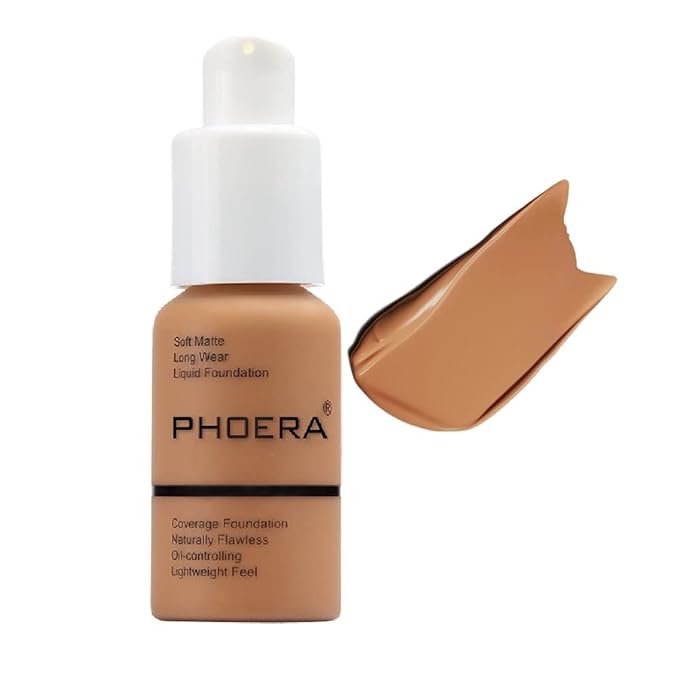 PHOERA Foundation, Flawless Soft Matte Liquid Foundation Makeup for Women.(108# Tan)-Velvo Beauty