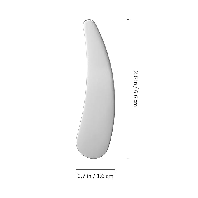 minkissy Makeup Spatula Small Metal Cosmetic Spatula Stainless Steel Handheld Cream Spatula Skincare Accessories for Mixing And Sampling Skin Care Creams, Eye Cream, Essences 2Pcs-Velvo Beauty