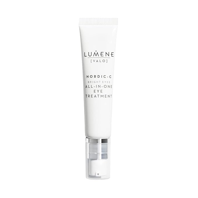 Lumene Bright Eyes All-In-One Eye Treatment - Eye Cream for Dark Circles and Puffiness - Hydrating Eye Cream with Vitamin C + Hyaluronic Acid - Fragrance-Free + Vegan (15mL)-Velvo Beauty