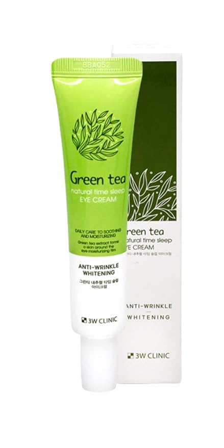Natural Time Sleep Eye Cream-Under Eye Cream for Fine Lines, Eye Cream for Wrinkles, 2.7fl.oz. (Pack of 2) (GREEN TEA)-Velvo Beauty