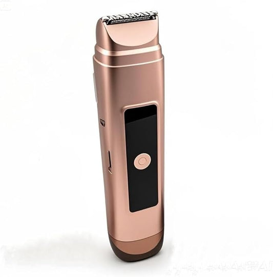 Bikini Trimmer for Women: Electric Razor & Shaver with Dual Heads forBody Pubic Hair, IPX6 Waterproof with LED Display-Velvo Beauty