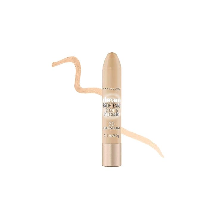 Maybelline Dream Brightening Creamy Concealer, Light/Medium, 0.11 oz.-Velvo Beauty