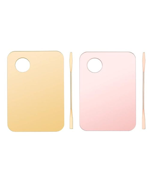 2 Pack Makeup Palette with Spatula,Acrylic Cosmetic Nail-art Artist Mixing Palette for Mixing Foundation Nail Art Eye Shadow Palette-Velvo Beauty