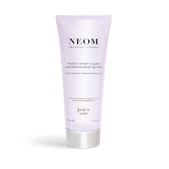 Neom - Magnesium Body Butter | 6.76 Fl Oz (200ml) | Lavender, Chamomile, & Patchouli | Lotion for Sleep with Essential Oils | 100% Natural Fragrances | Nourish & Soften | Signature Sleepy Scent-Velvo Beauty