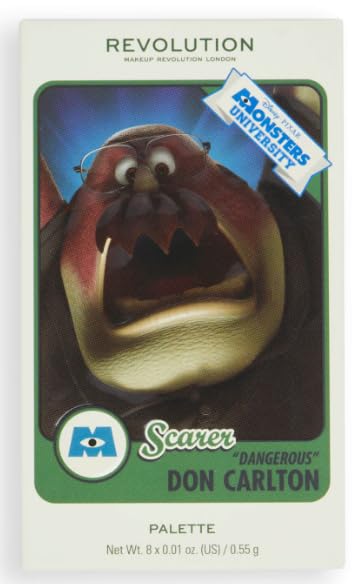 Revolution x Monsters University Don Carlton Scare Card Palette Eyeshadow 8 x 0.01 oz (0.55g), Affection-Velvo Beauty