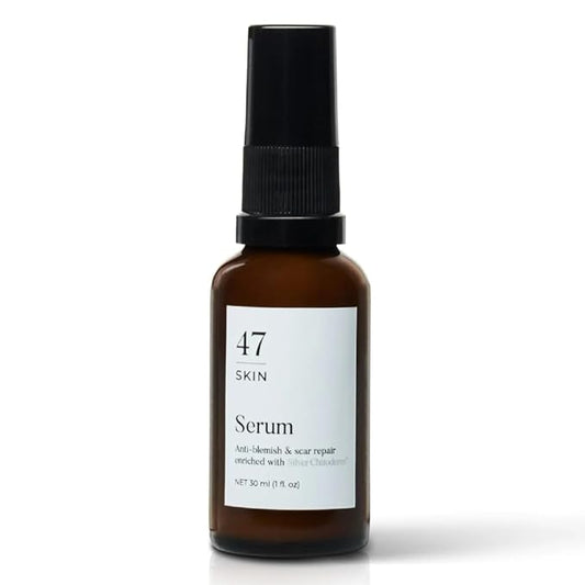 | Hydrating Face Serum with Silver Chitoderm for ALL Skin Types | Clears Acne, Prevents & Heals Breakouts & Blemishes, Repairs Scars | Moisturises and Nourishes For Smooth Skin | 30ml-Velvo Beauty