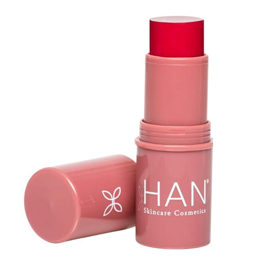 HAN Skincare Cosmetics Vegan, Cruelty-Free, 3-in-1 Multistick for Cheeks, Lips, Eyes, Cherry Cosmos | Large-Velvo Beauty
