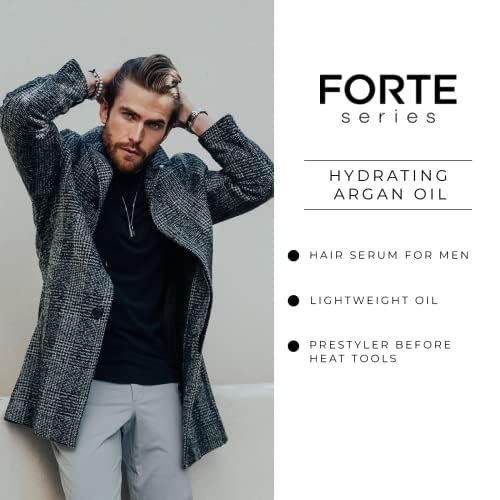 Alex Costa Hydrating Argan Oil Daily Hair Serum by Forte Series Sulfate Free Argan Hair Oil for Men Hair Serum for Dry Damaged Hair, for Styling Hair (75 ml / 2.5 oz)-Velvo Beauty