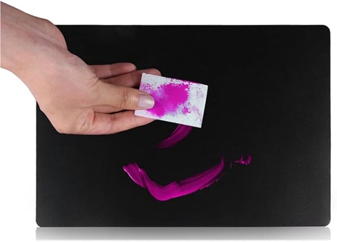 10Sheets Plastic Nail Art Palette Nail Painting Board Nail Drawing Board Nail Painting Mixed Color Palettes Paint Mixing Palette for Nail-Art Beauty Salon Color Cream Mixing, Black-Velvo Beauty