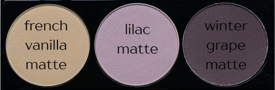 Off White, Matte Light Lavender, and Matte Deep Purple Vegan Eyeshadow Trio Palette; Talc, Paraben & Cruelty Free-Velvo Beauty