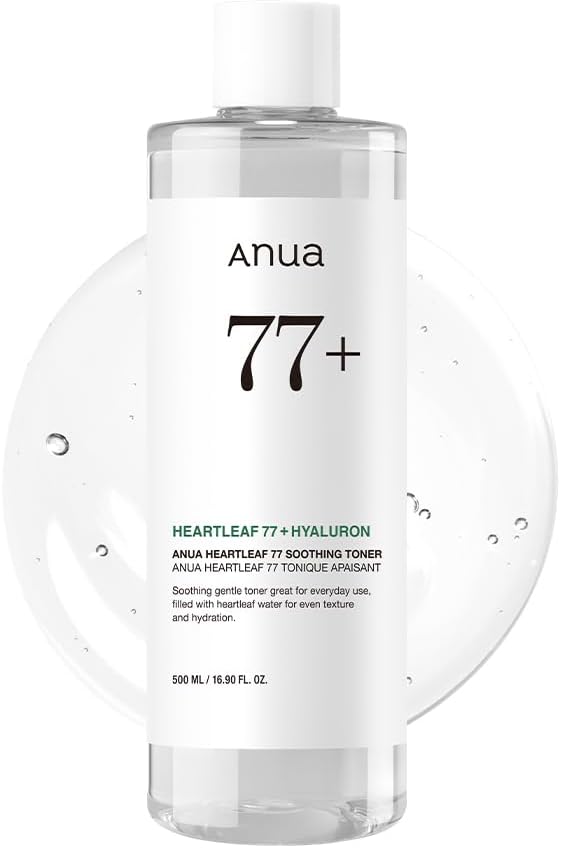 Anua Heartleaf 77 Soothing Toner I pH 5.5 Skin Trouble Care, Calming Skin, Refreshing, Purifying (500ml / 16.9 fl.oz.)-Velvo Beauty