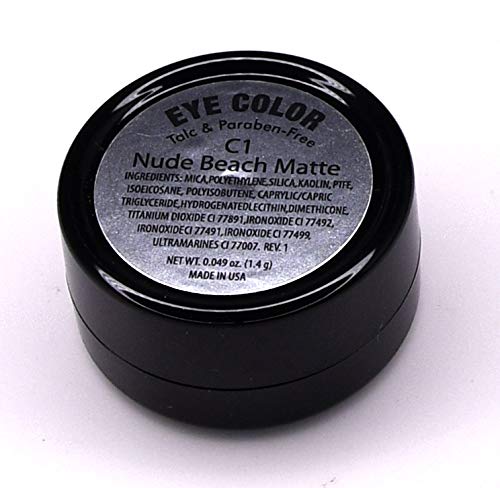 Nude Beach Sandy Natural Neutral Naked Beige Matte Single Pressed Powder Eyeshadow; Talc, Paraben & Cruelty Free-Velvo Beauty