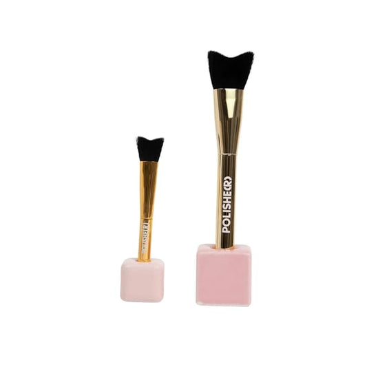 Polishe(r) Lash Cleansing Brush by SoCal Beauty - Ultra-Soft Synthetic Bristles for Gentle Lash Line Cleaning, Pairs Perfectly with Keep It Squeaky Cleanser-Velvo Beauty
