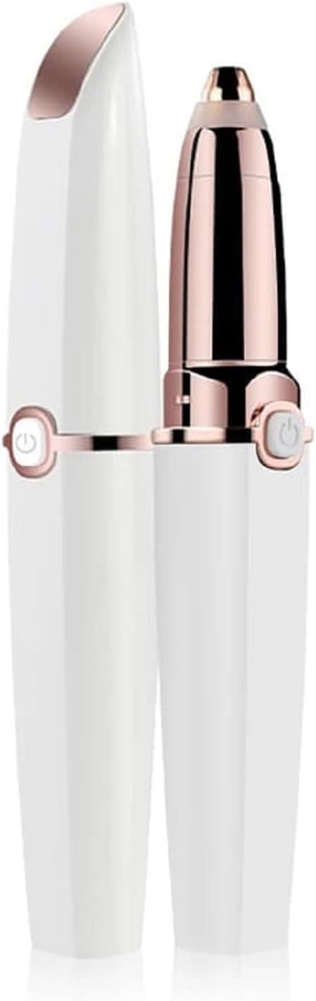 Abhiya's Facial Hair Remover & Eyebrow Trimmer - 2 in 1 Electric Women's Face, Nose & Body Shaver - Painless Epilator - USB Rechargeable with LED Light-Velvo Beauty