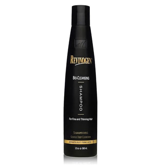 Revivogen MD Bio-Cleansing Shampoo for Thinning Hair, DHT Blocker Shampoo, Hair Loss Shampoo, Shampoo Thinning Hair, Soothes Scalp, Routine Shampoo for Women/Men Hair Loss, Hair Shampoo, 12oz-Velvo Beauty