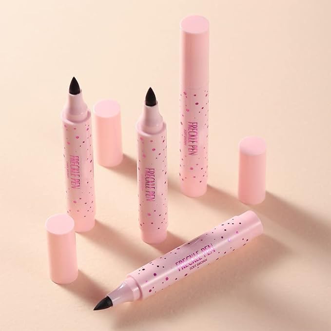 Freckle Pen Faux Freckle Pen Colour Pop Freckle Pen Supernaturally Realistic Freckles Makeup Brush Fantastic Freckles Pen Long-lasting Waterproof Soft-point Absorbent Pen For a Natural and Easy Makeup Look (Double)-Velvo Beauty