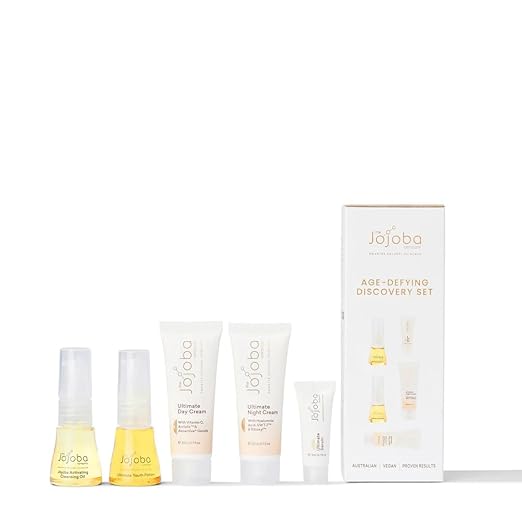 The Jojoba Company - Age-Defying Discovery Set - Perfect for Ageing Skin, Complete Day and Night Skincare Routine, Natural Anti-Ageing Skincare Mini Set - Clinically Proven Results-Velvo Beauty