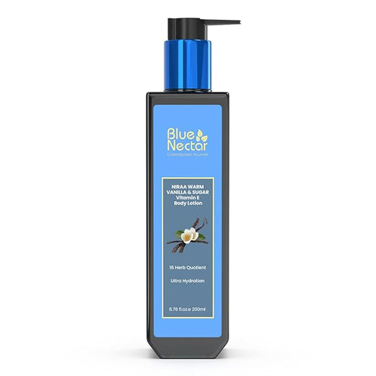Blue Nectar Shea Butter Moisturizing Body Lotion with Vanilla & Vitamin E for Hydration | Body Lotion for Dry Skin | For Women & Men (12 Herbs, 6.76 Fl oz)-Velvo Beauty