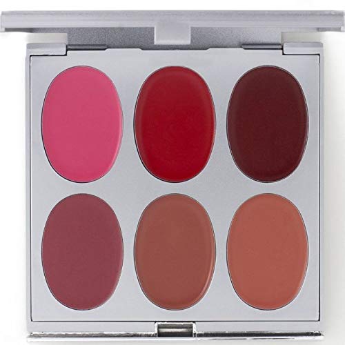 Jerome Alexander New Again Lipstick Palette & Retractable Brush, 6 Hot-Poured, Buildable & Blendable Smooth Matte Shades (Sumptuous Shades)-Velvo Beauty