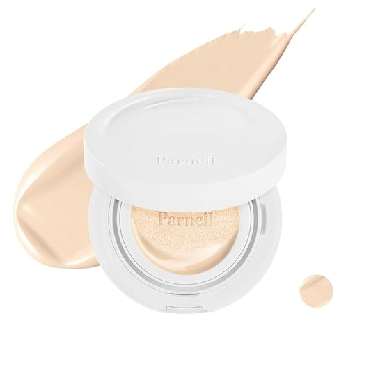 Parnell Cicamanu Serum Cushion - Moisturizing Foundation for Soothing, Coverage, Glass Skin and Lightweight for Sensitive and Dry Skin Pearl Skin (0.52 Fl Oz) (13N)-Velvo Beauty