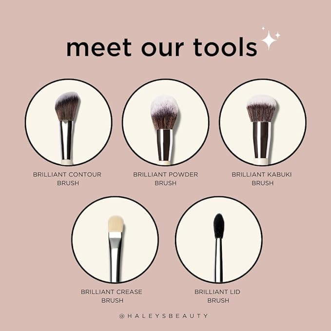 HALEYS Kabuki Makeup Brush VEGAN+CRUELTY-FREE, Sustainable Wood, Vegan Bristles for Airbrushed Finish, For Creams, Liquids, Powder, Streak-free, Perfect Blending, Buffs, Blurs, Smooths with Control-Velvo Beauty