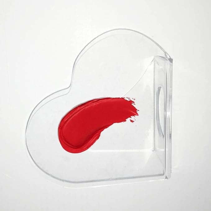 2 Pcs Clear Acrylic Nail Art Palettes Heart Shaped Nail Painting Plate Makeup Hand Palette Professional Cosmetic Mixing Palette for Beauty Salon-Velvo Beauty