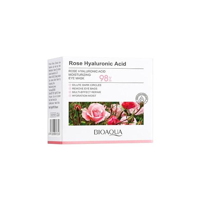 60PCS/30pairs Rose Hyaluronic Acid Moist Eye Mask Nourishing Eye Mask Hydrating Moisturizing Nourishing Eye Zone Eye Mask 80g-Velvo Beauty