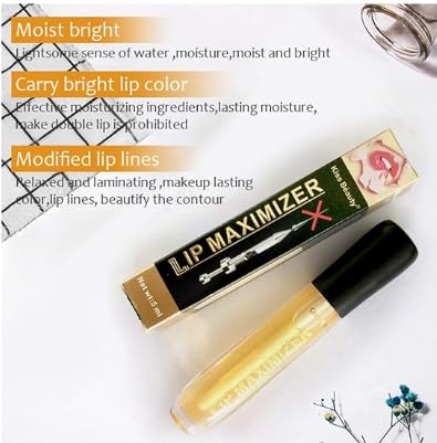 Plumping Lip Gloss with Hydrating Formula, Lip Maximizer Effect, Long Lasting Moisturization, 5ml, clear-Velvo Beauty